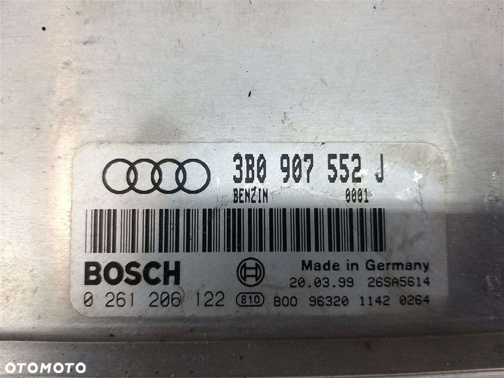 Komputer sterownik silnika Audi A6 C5 2,4 B 0261206122 3B0907552J BOSCH - 2