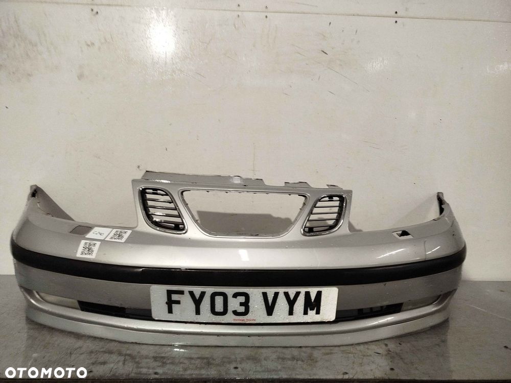 ^ ZDERZAK PRZÓD PRZEDNI SAAB 95 9-5 SREBRNY SPRYSKIWACZE LAMP XENON HALOGENY - 1