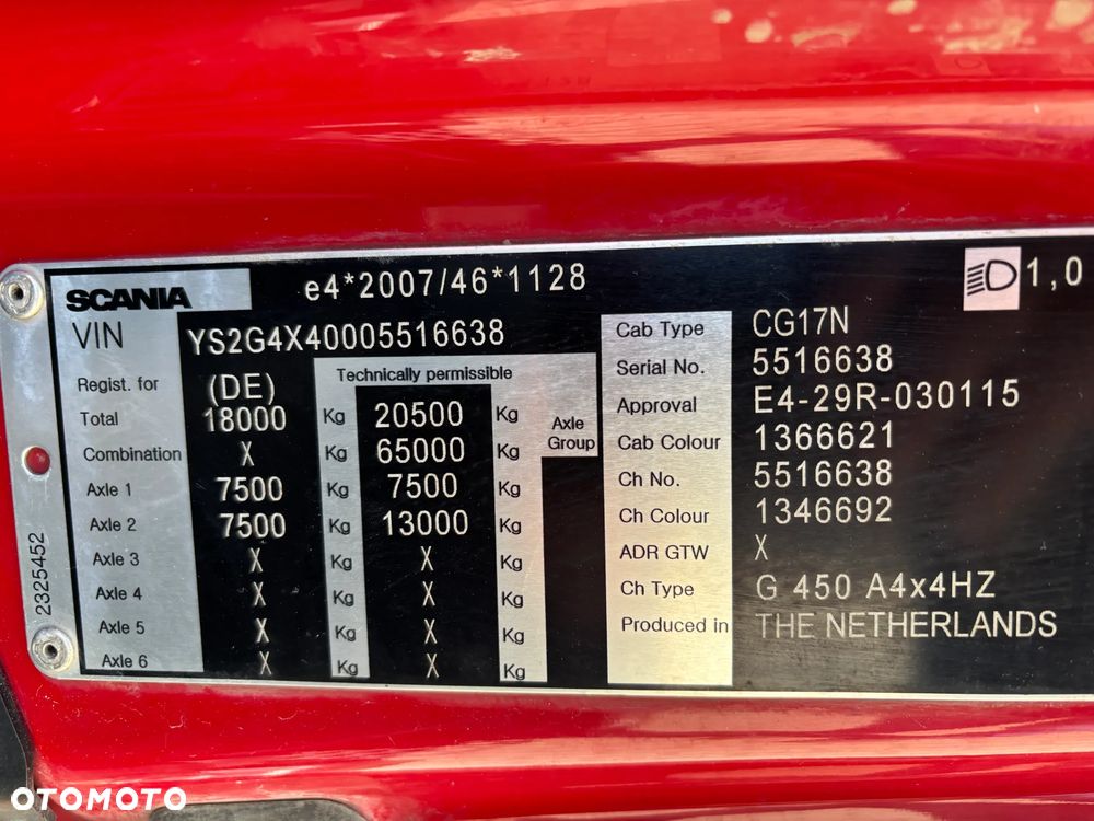 Scania G450 XT 4x4 stały napęd , skrzynia redukcyjna , biegi terenowe , hydraulika do wywrotu, z Niemiec ,opticrusie ze sprzęgłem - 17