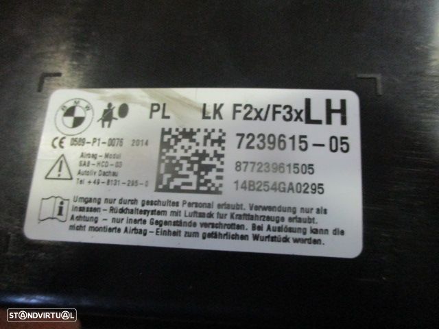 Airbag Banco 723961505 BMW F34 GT 2014 FE BMW F20 2013 118D 143CV 5P CINZA FE - 3