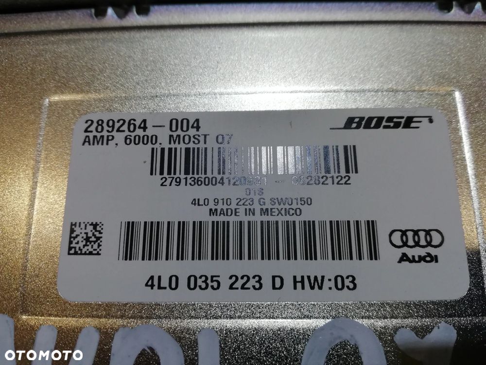 WZMACNIACZ AUDIO BOSE AUDI Q7 4L 4L0035223D - 3