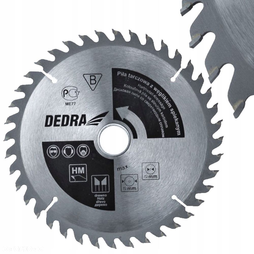 Piła tarczowa do drewna100z śr.350x30 mm tarcza dedra H350100 - 5