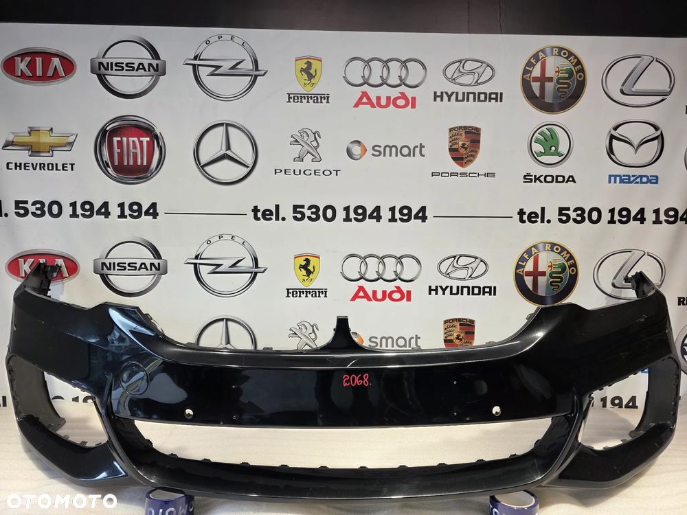BMW G30 M-PAKIET 17- ZDERZAK PRZEDNI PRZÓD NA 6xPDC ŁADNY KOLOR CZARNY METALIK NR 51118064928 / 8064928 NR AUKCJI NZ2068 NZ2068/2 !!! - 1