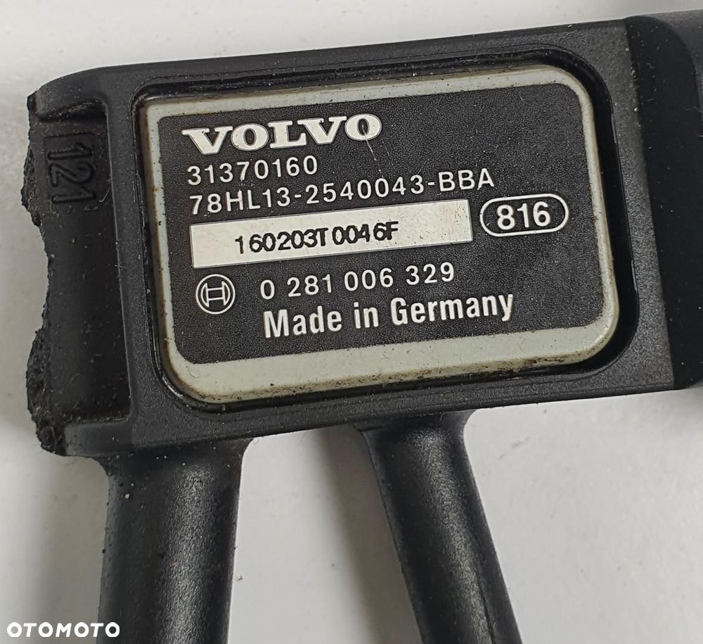 CZUJNIK CIŚNIENIA SPALIN VOLVO V40 II 2.0 D 31370160 - 2