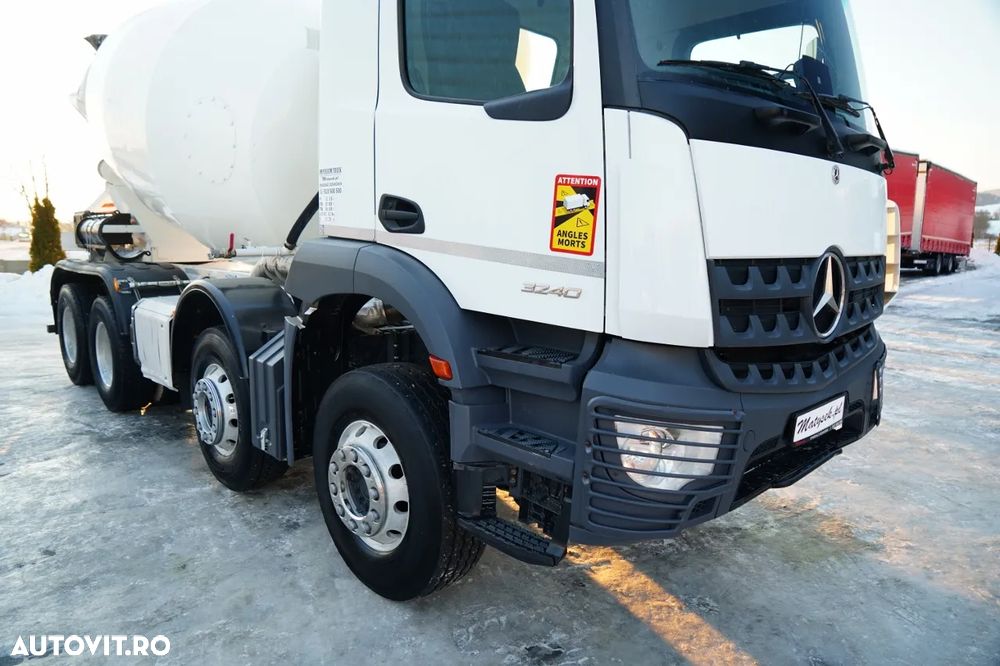 Mercedes-Benz AROCS 3240 / 9M3 BETONIERĂ / 8x4 / BETONIERĂ / AUTOMATĂ / CAMERĂ / JANTE DIN ALIAJ / - 9