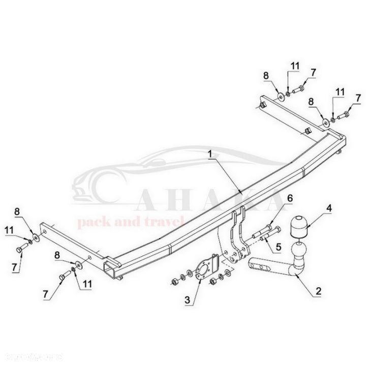 Hak Holowniczy Odkręcany Do Audi A3 8P Hatchback 2003-2008 - 5
