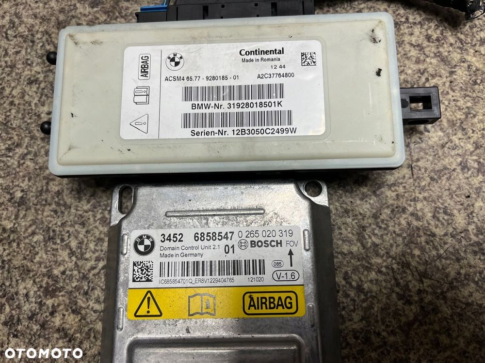 Poduszka kierowcy pasazera pasy naboje zapinki modul AIRBAG BMW X3 F25 KPL - 5
