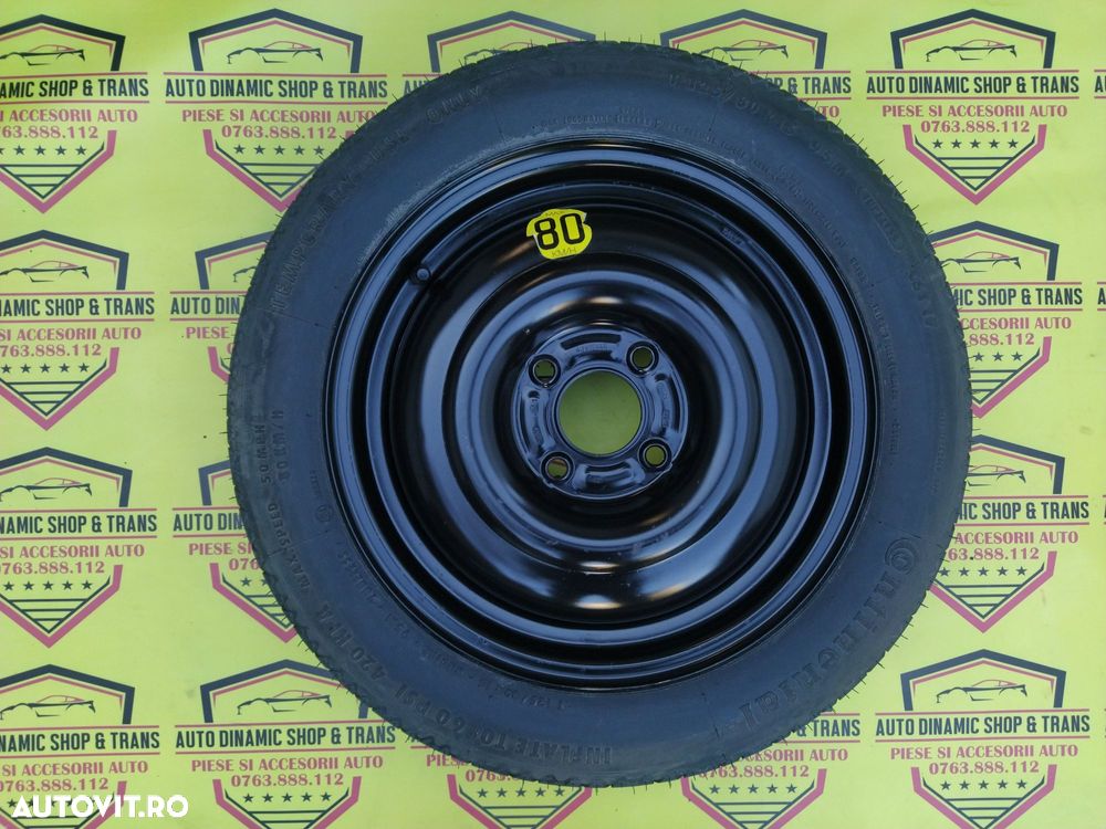 Roata de rezerva îngustă slim originala Ford 125/80/15 - 1
