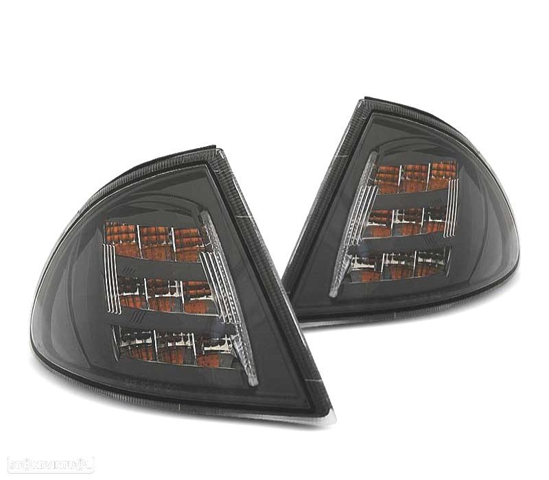 PISCAS FRONTAIS BMW E46 BERLINA 98-01 LED FUMADOS - 1