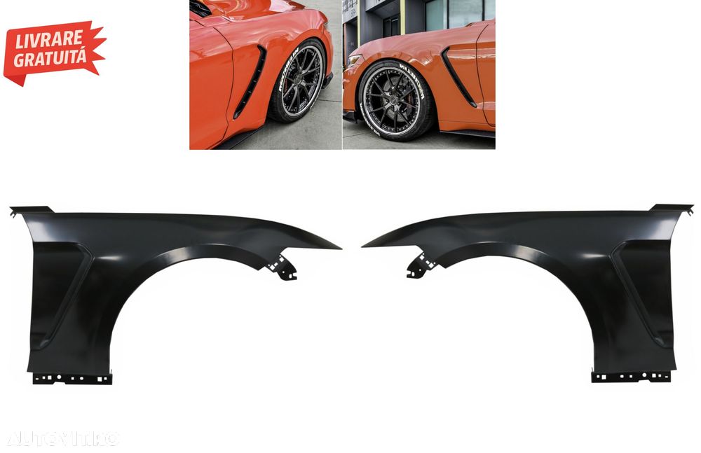 Aripi Laterale compatibile cu Ford Mustang Mk6 VI Sixth Generation (2015-2017) GT3- livrare gratuita - 13