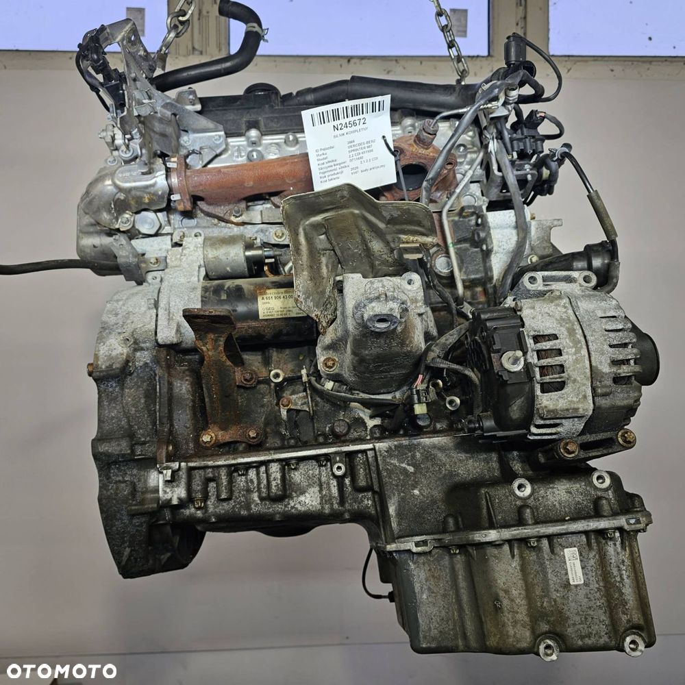 SILNIK KOMPLETNY MERCDES-BENZ SPRINTER 907 651958 OM651 2.2 CDI 163 - 4