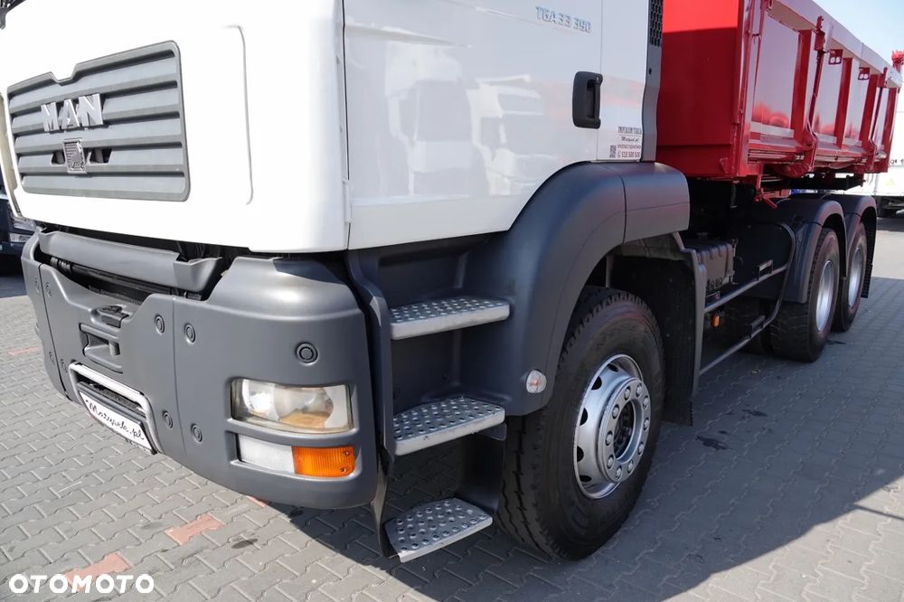 MAN TGA 33.390 / 6X4 / WYWROTKA 2 STRONNA / HYDROBURTA / MANUAL / SPROWADZONY - 12