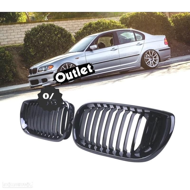 R100444C5 GRELHAS FRONTAIS BMW E46 BERLINA TOURING 01-05 PRETO BRILHANTE - 1