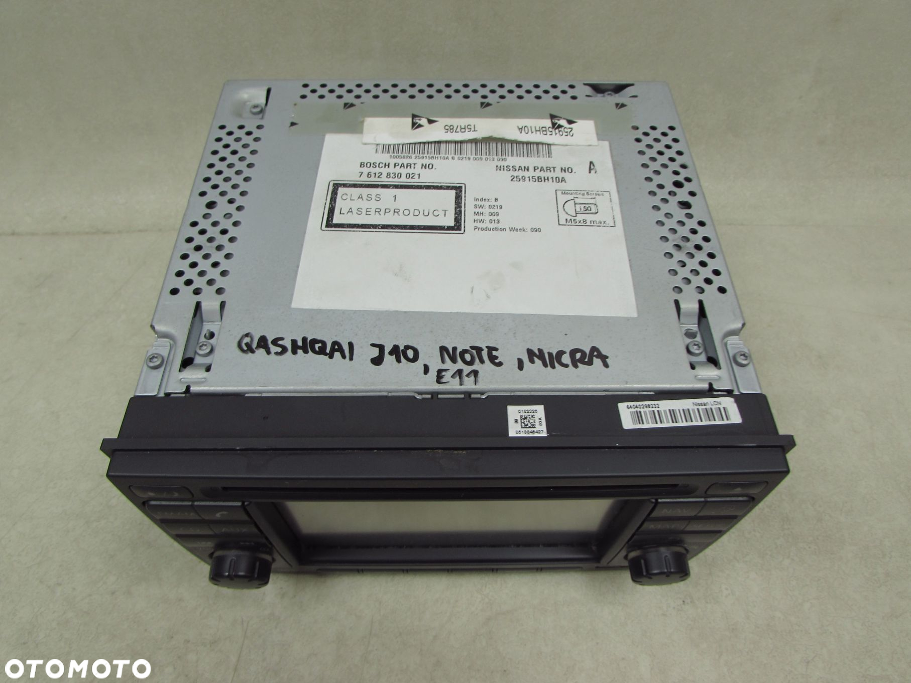 NISSAN NOTE E11 QASHQAI J10 RADIO RADIOODTWARZACZ AUX CD NAVI NAWIGACJA 7612830021 25915BH10A - 4