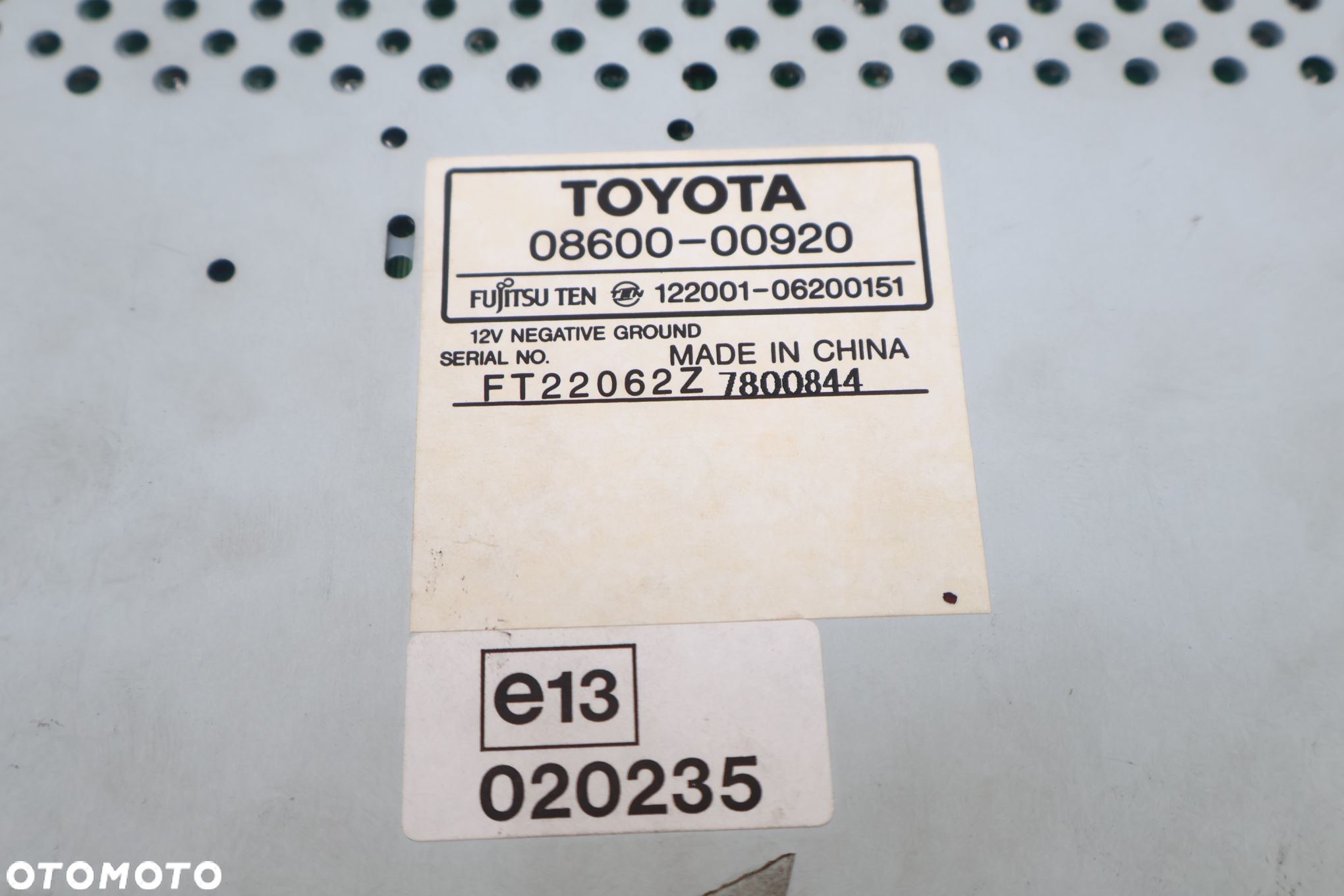 TOYOTA RADIO '08600-00920 - 5