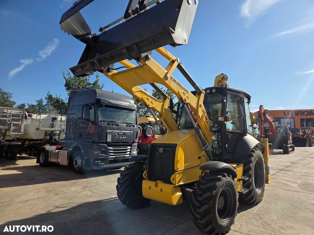 New Holland B110D NOU -nefolosit, FULL OPTION, Masa operatinoala 9,5 tone, motor 120CP euro6 cu Ad Blue, Certificat CE Atestat RAR, Cupa multifuncitonala 4x1, FURCI paleti, Brat excavare extensibil, anv MICHELIN, Aer cond, cutie POWERSHIFT, PROMOTIE 84900 EUR+T - 11