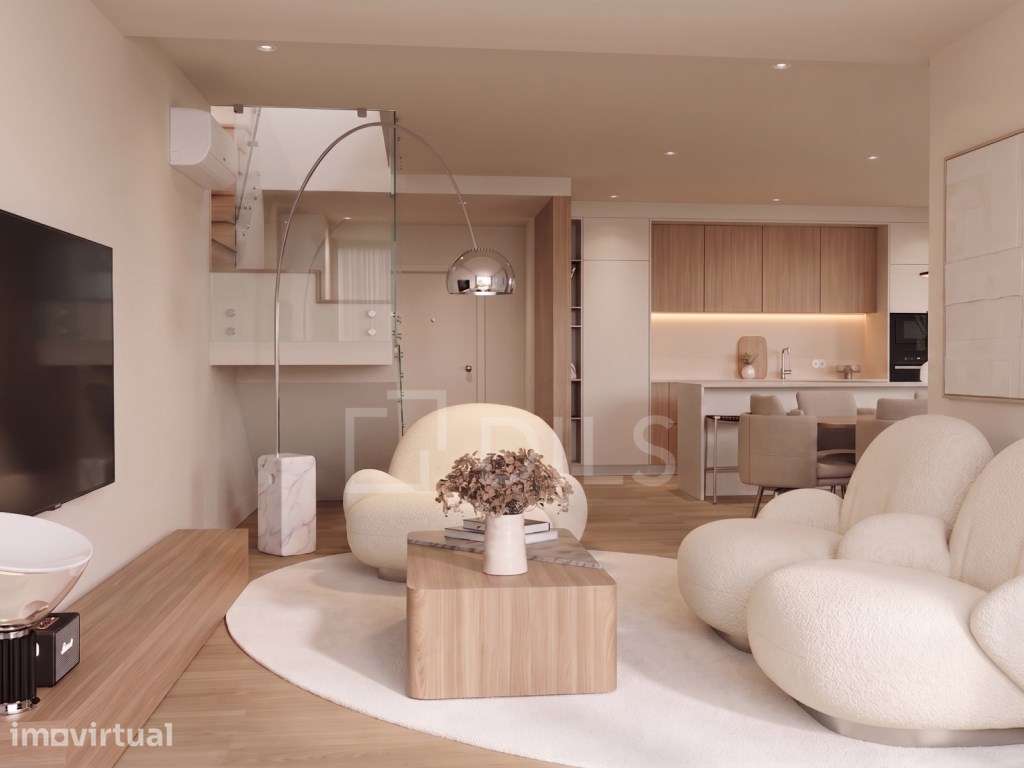 Apartamento T4 duplex com varandas em novo empreendimento em Caxias - Grande imagem: 4/48