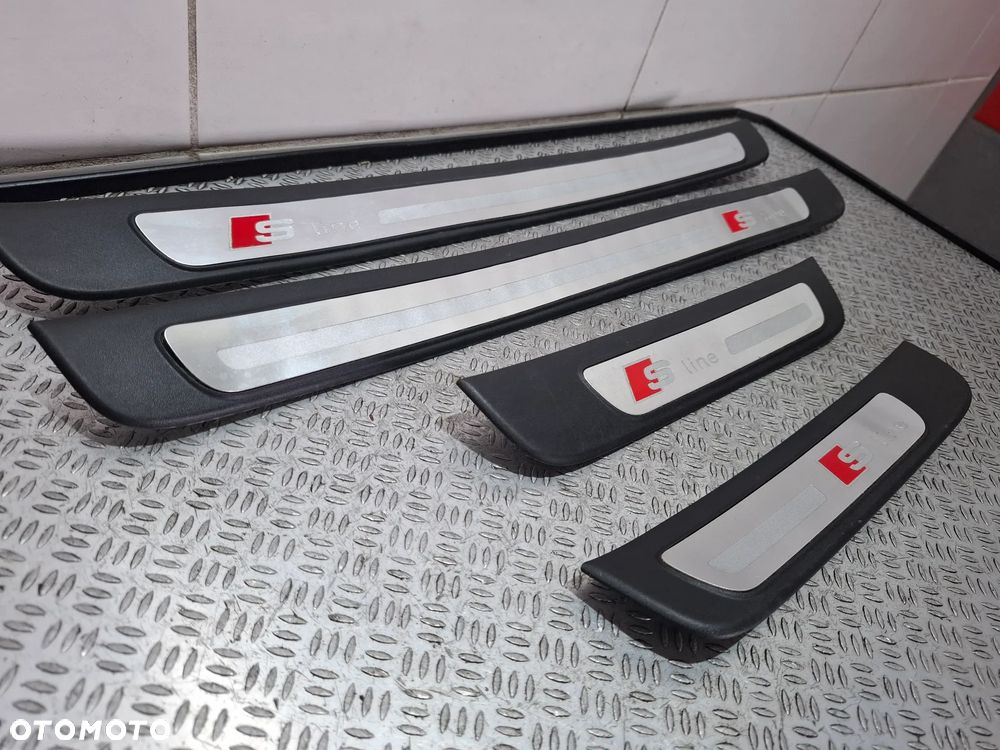 Listwy S-line nakładki progowe Audi A4 B8 lift 2013 rok komplet - 2