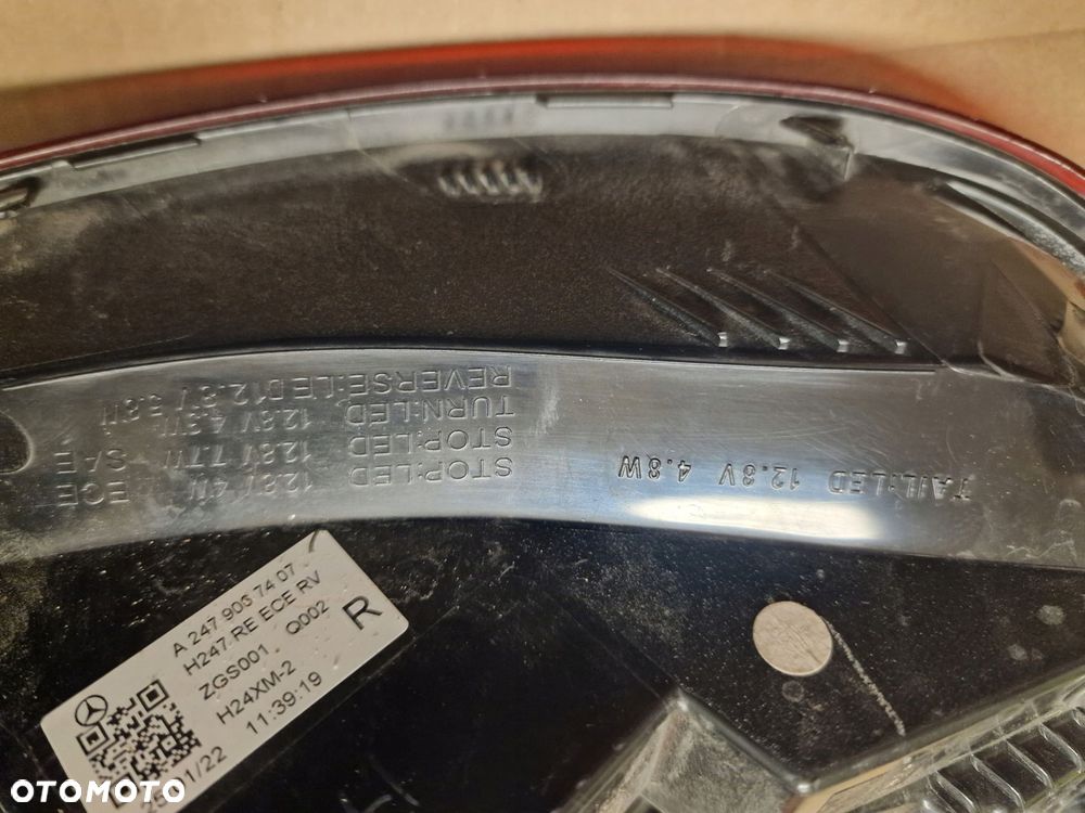 lampa tylna prawa mercedes gla 247 a2479067407 - 3