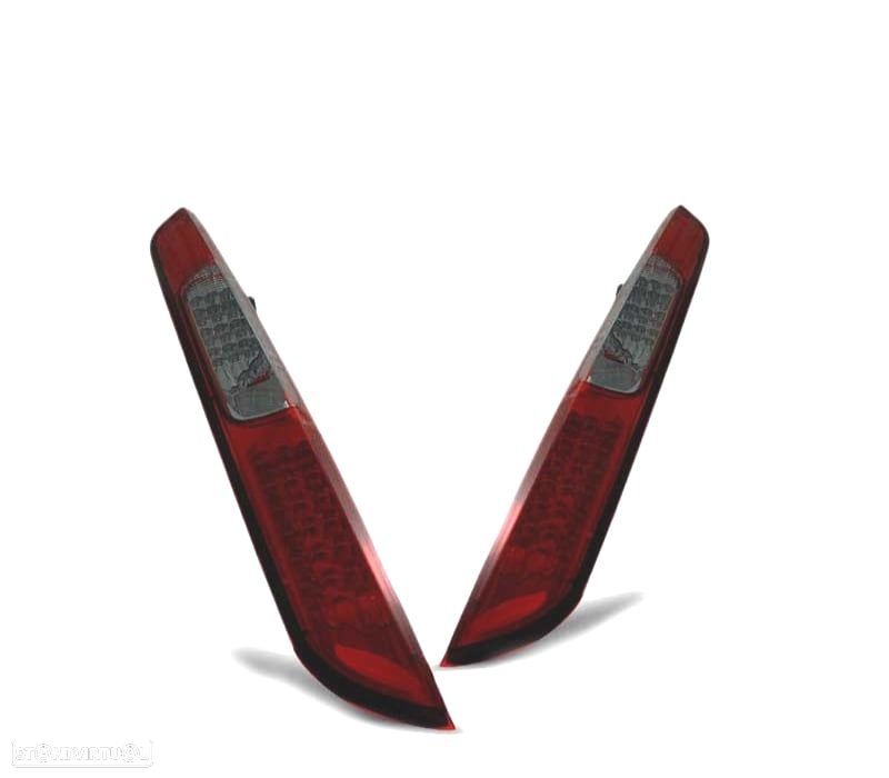 FAROLINS TRASEIROS LED PARA FORD FOCUS MK2 04-08 RED SMOKED VERMELHO FUMADO ESCURECIDO - 2
