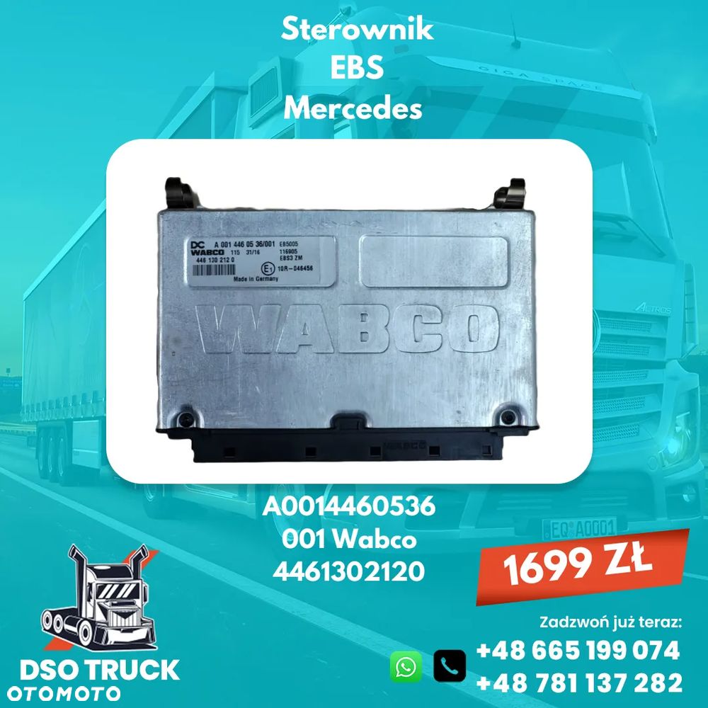 Sterownik EBS A0014460536 001 Wabco 4461302120 Mercedes ACTROS AXOR ATEGO - 1