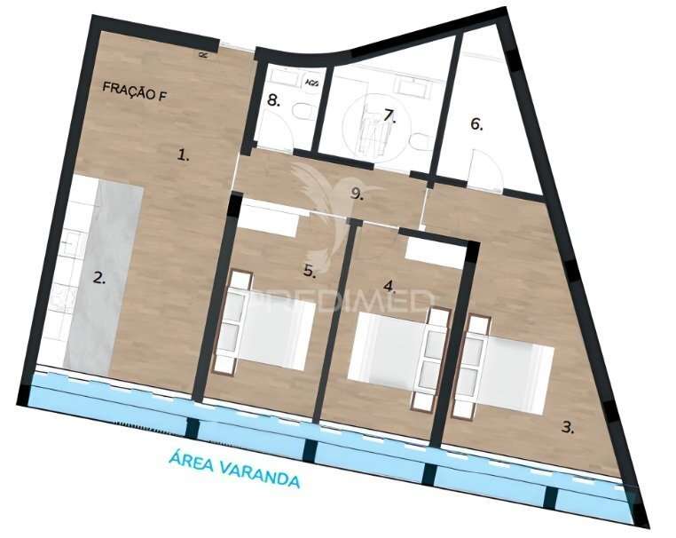 Apartamento T3 com varanda em Sines - Grande imagem: 2/13
