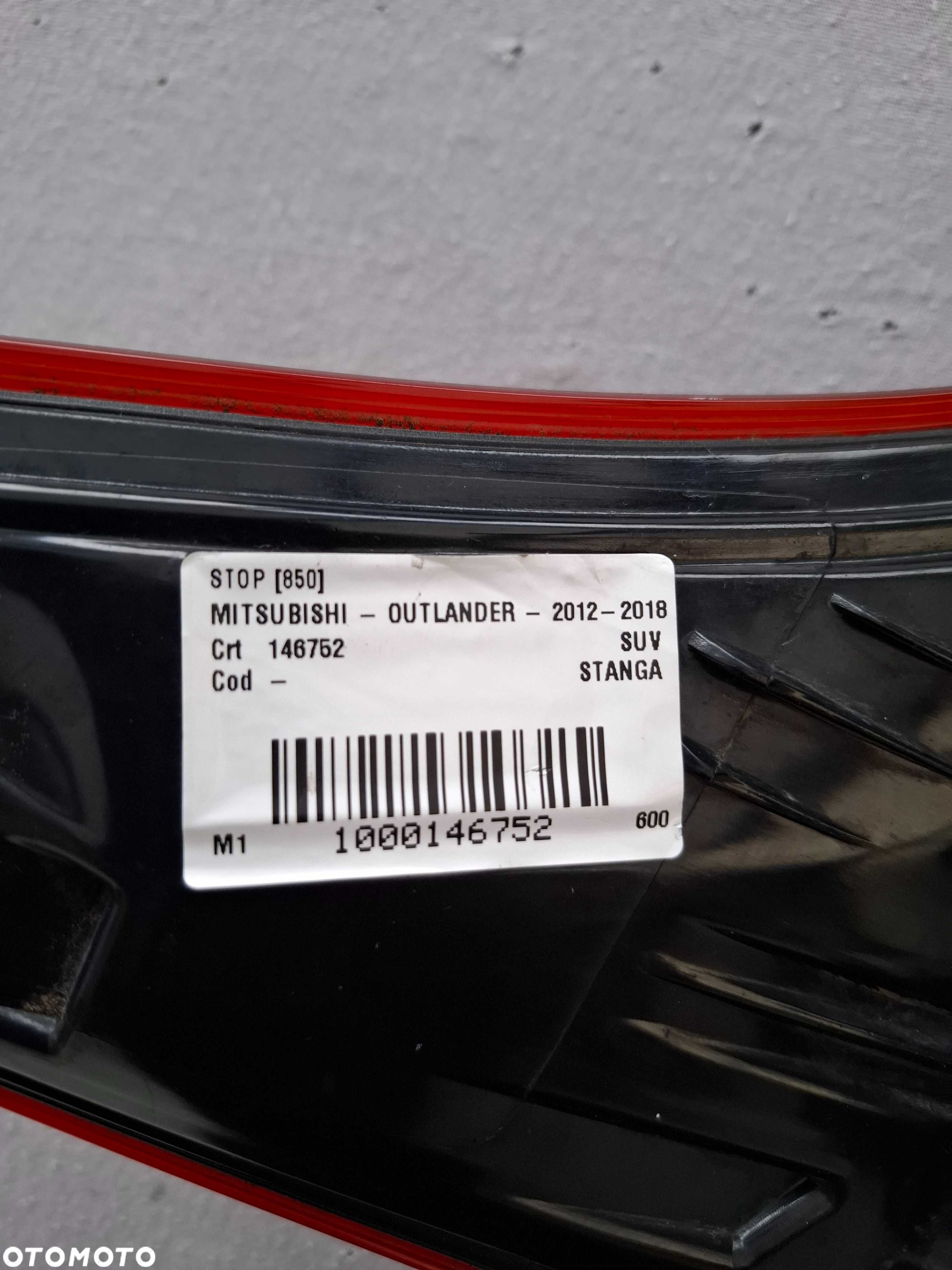 Lampa Lewy Tył Led Mitsubishi Outlander III Generacji Lift EUROPA - 6