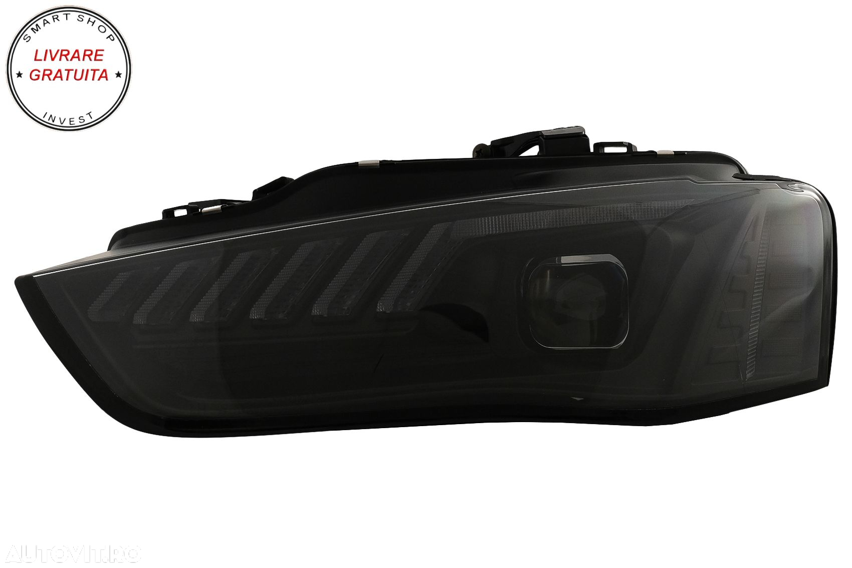 Faruri LED DRL Audi A4 B8.5 Facelift (2012-2015) Negru Semnal Dinamic- livrare gratuita - 14