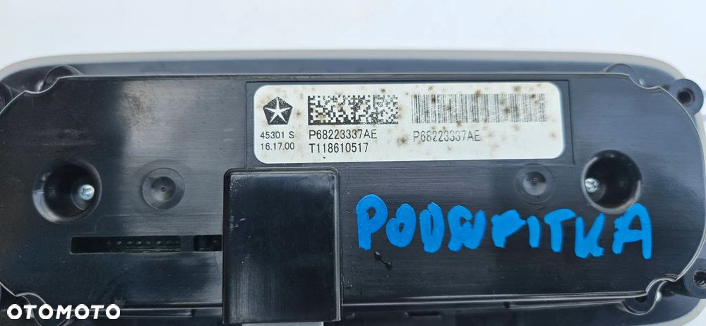 Chrysler Pacifica 2016- Panel klimatyzacji podsufitki AC Sterowanie nawiewem P68223337AE 68223337AE - 4