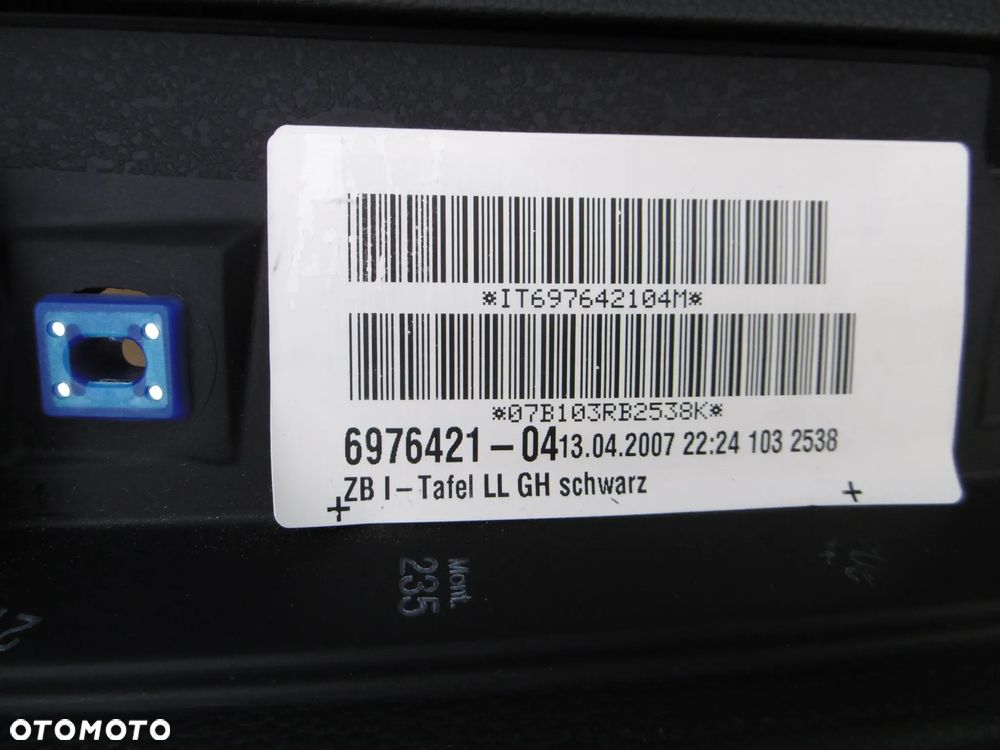 Deska rozdzielcza konsola czarna BMW e60 e61 03.2007-2010 LCI lift polift - 2