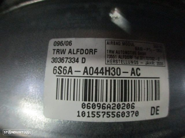 Kit Airbags 6S6AA042B85 6S6AA044H30AC 6S6T14B056LC 5WK43587 2S6AA61209AC 2S6AA61208AC FORD FIESTA 5 FASE 2 2006 1.3I 70CV 5P CINZA ESCURO PRETO - 7