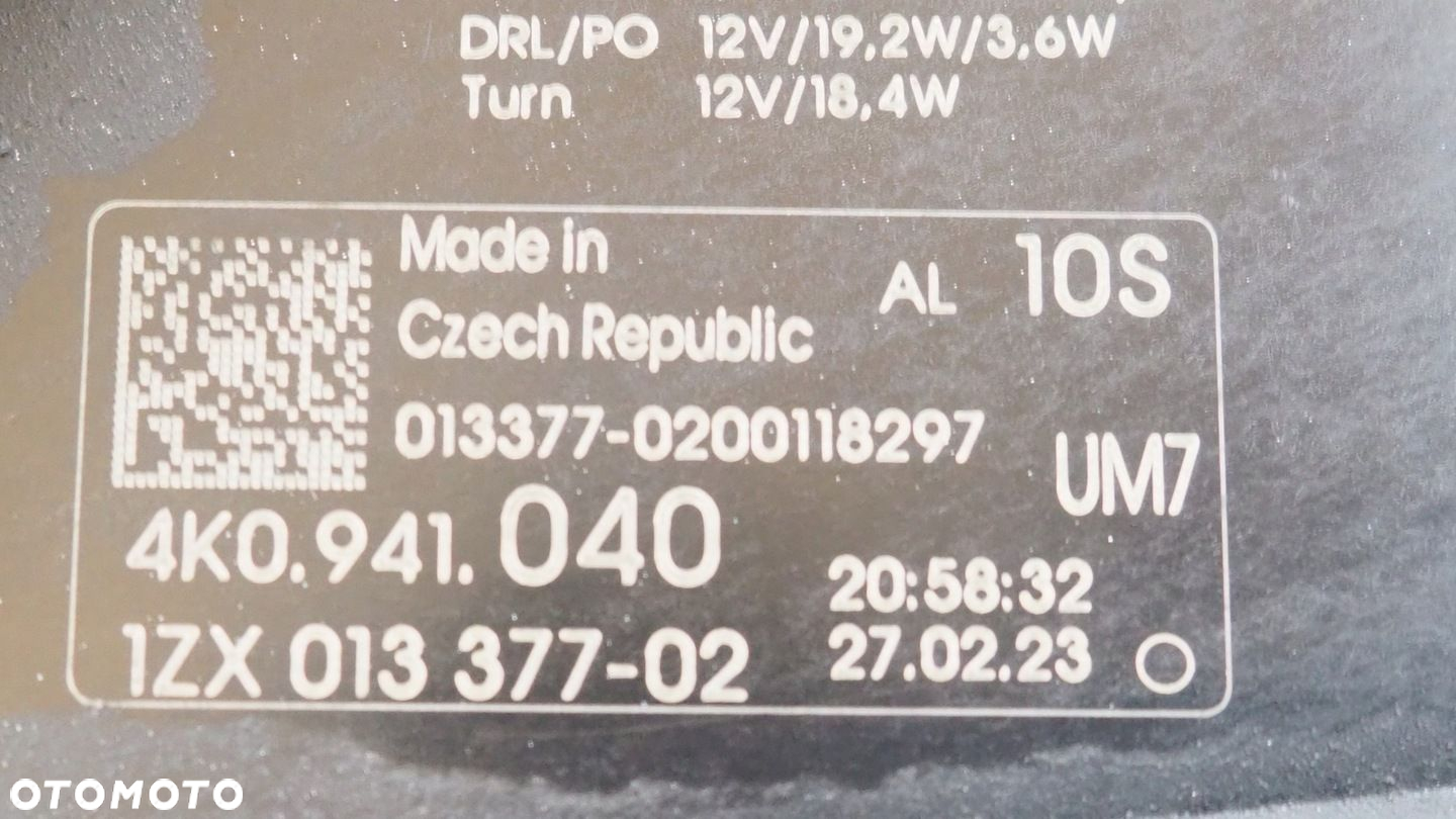 Audi A6 C8 lampa Full Led Matrix prawa przód 4K0941040 - 7