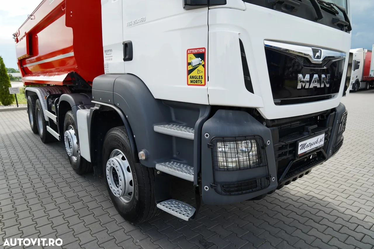 MAN TGS 35.460 / 8X4 / BASCULATOR SPATE / HIDROCLAPE / 2018 / IMPORTAT / CONTRACT POST-SERVICE - 15