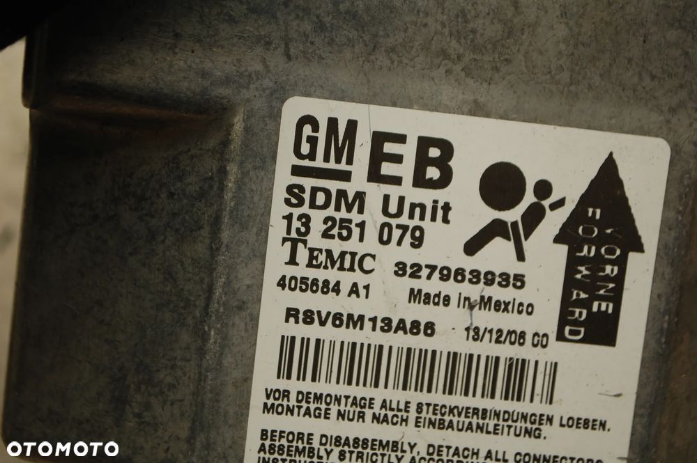 MODUŁ AIRBAG PODUSZEK 13251079 OPEL ASTRA III H - 3