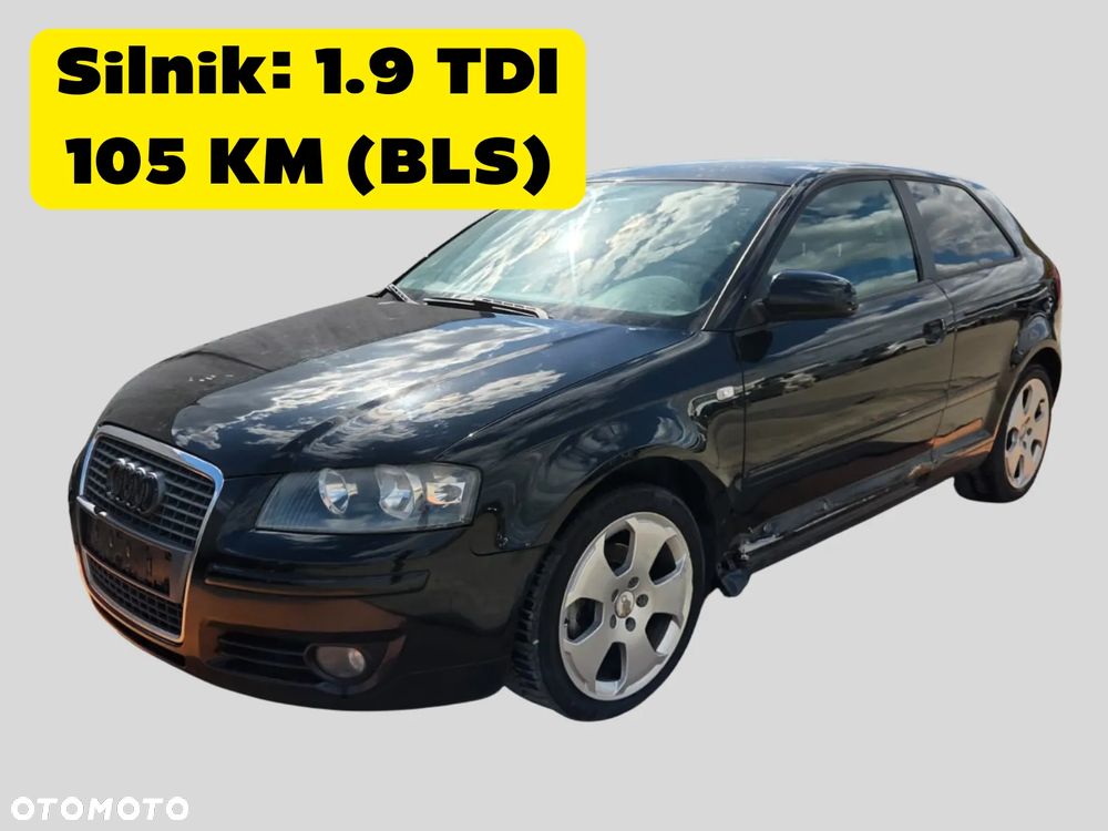 Audi A3 8P 2005 Silnik 1.9 TDI (BLS) 105 KM (77 kW) LY9B Na części silnik, drzwi, maska, zderzak, klapa bagażnika, lampa - 3
