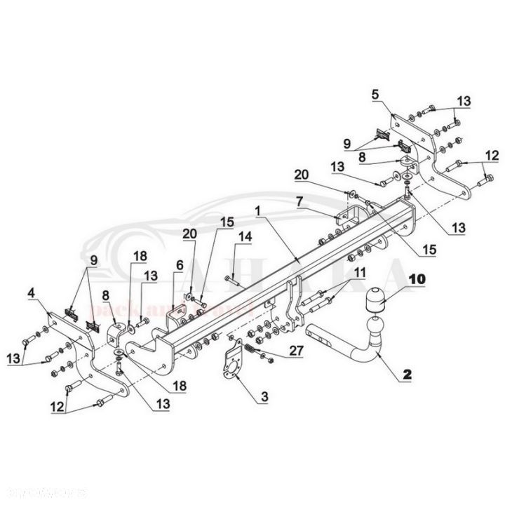 Hak Holowniczy Odkręcany Do Citroen C3 Aircross Od 2017 - 2