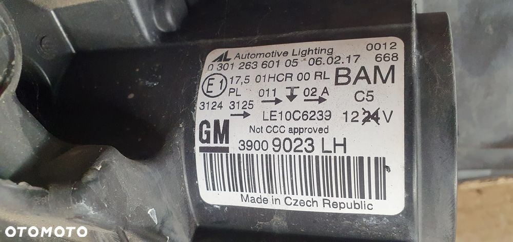 Lampa lewy przód przednia lewa Opel Zafira C UK 39009023 - 10