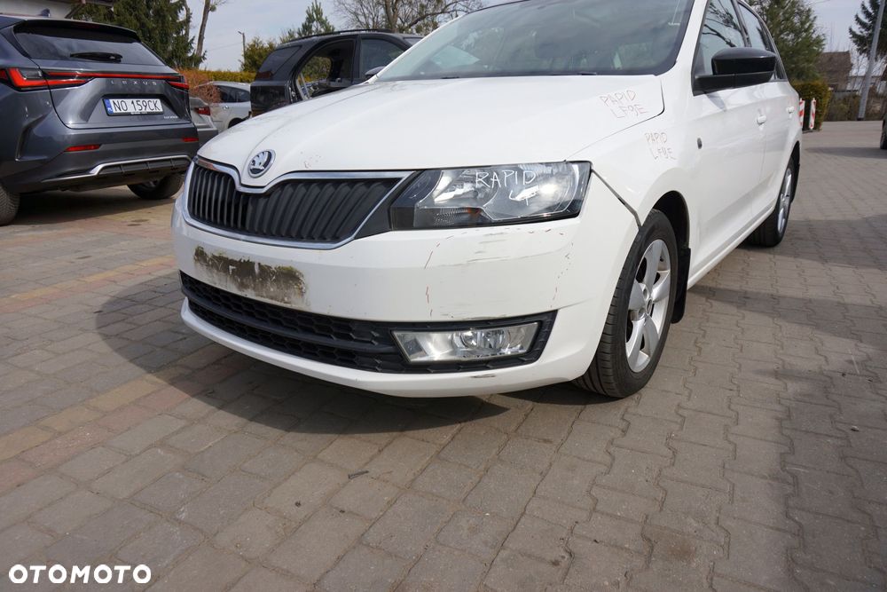 MASKA ZDERZAK BŁOTNIKI LAMPY RAPID NH3 LF9E  SKODA 2012-2019 BIAŁY PRZÓD KOMPLETNY - 21