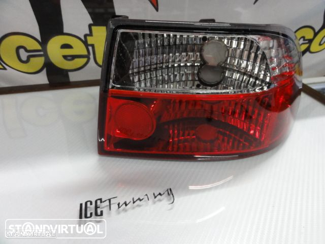 Faróis / farolins Honda Civic 92-95 2 / 4 portas vermelho / cristal. - 14