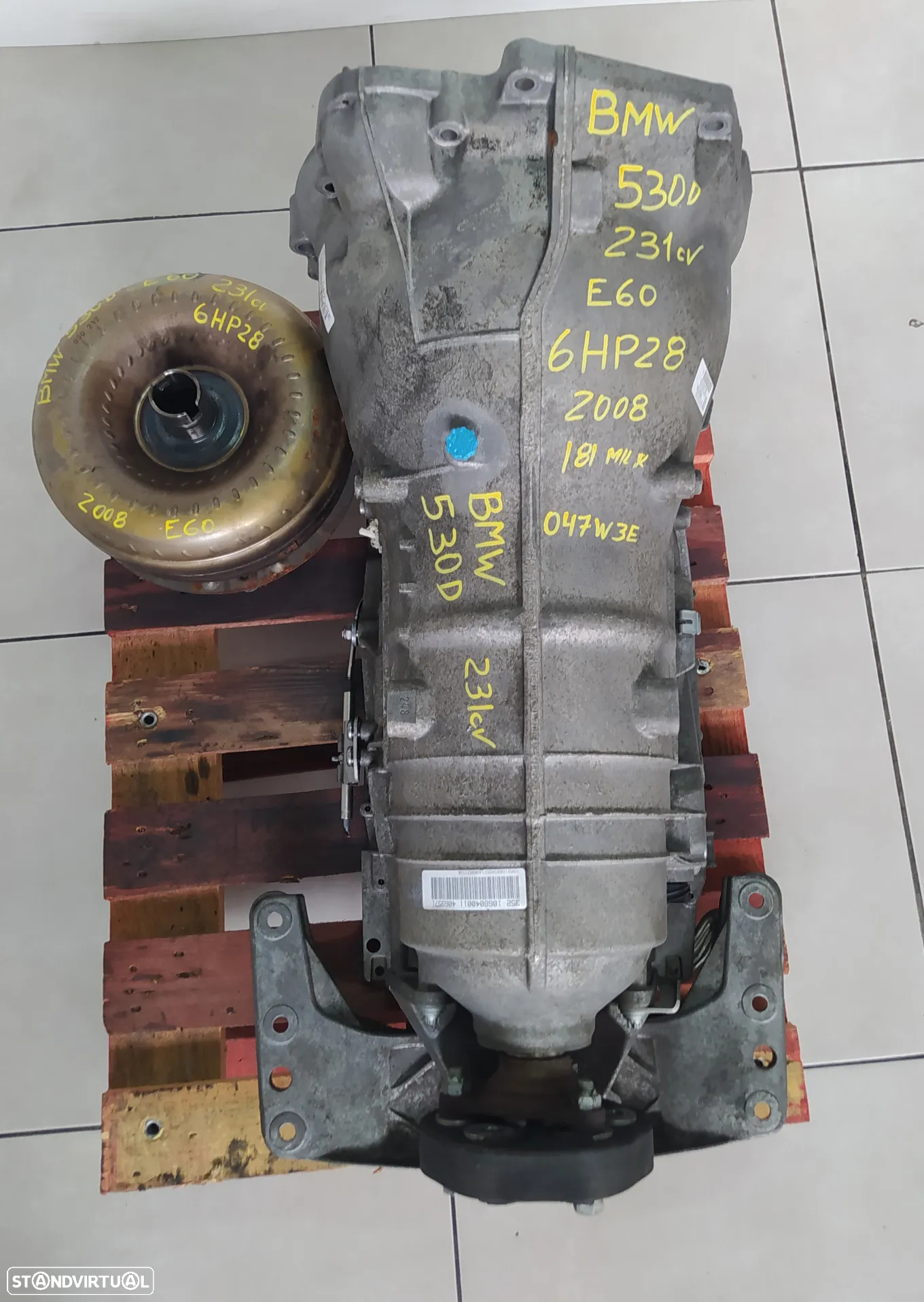 Motor Bmw 530D 231cv E60 M57 306D3 bloco aluminio caixa velocidades 6HP28 - 047w3e - 10