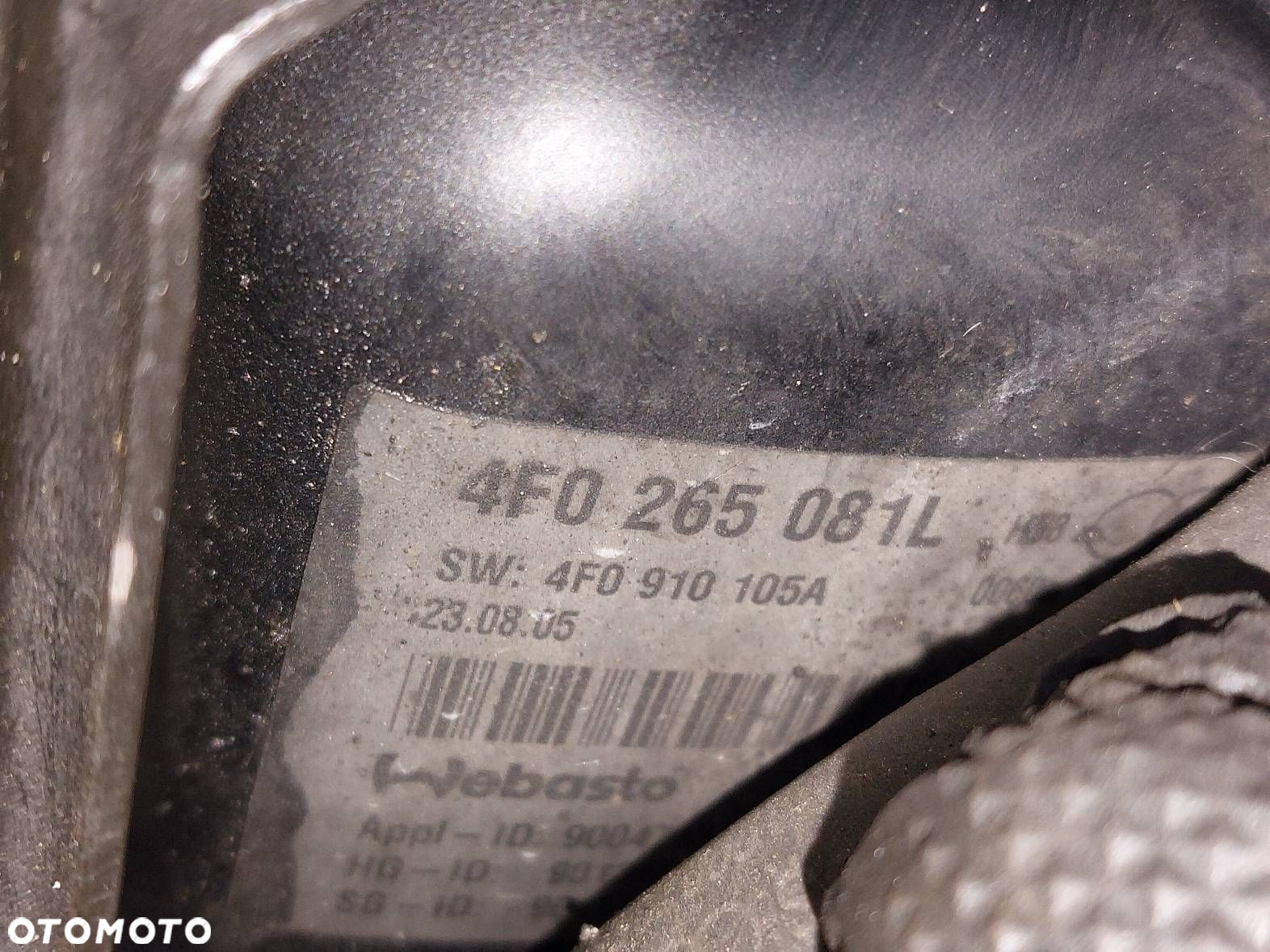 WEBASTO OGRZEWANIE POSTOJOWE AUDI A6 C6 3.0 D THERMO TOP V 4F0265081L - 5