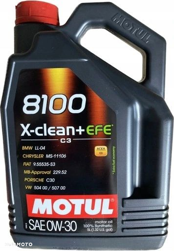 Olej silnikowy MOTUL X-CLEAN EFE 0W30 5L 504 507