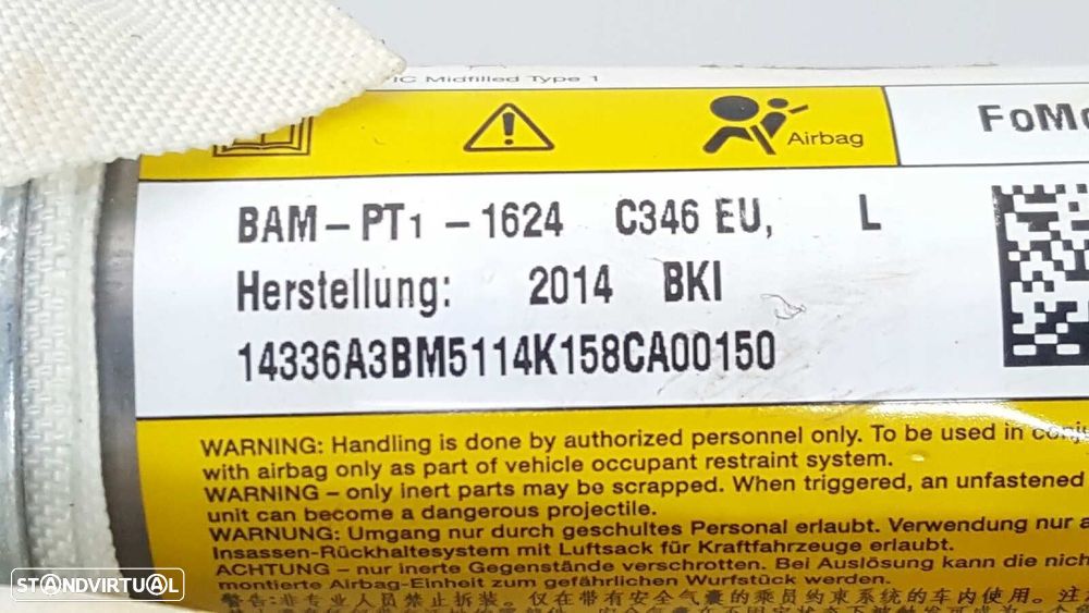 AIRBAG CORTINA FRENTE ESQUERDO FORD FOCUS LIM. TREND + - 4