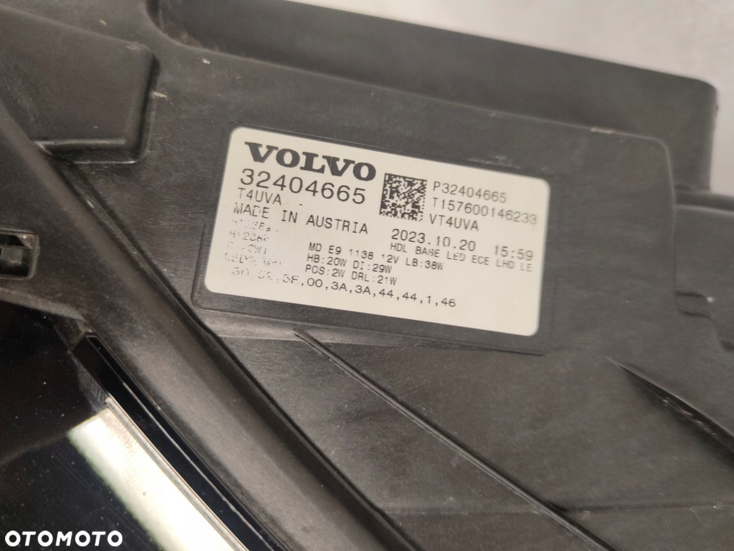 VOLVO XC40 LIFT FULL LED BASE KOMPLET LAMP PRZEDNICH 32338909, 32404665 - 9