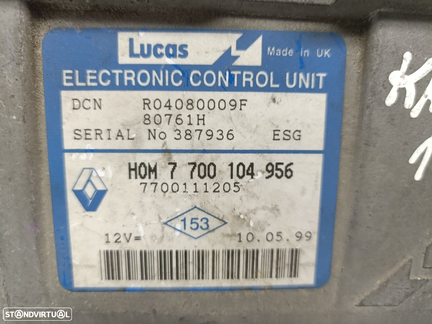 Centralina Motor Renault Kangoo (Kc0/1_) - 3