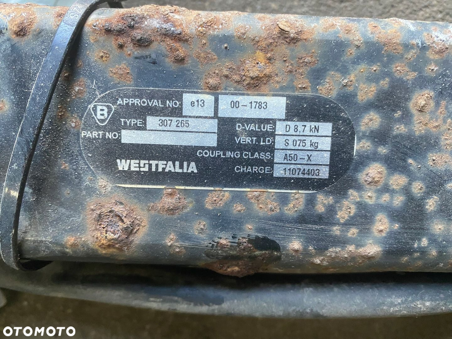 MAZDA 3 II BL HAK HOLOWNICZY KOMPLETNY TYŁ  KLUCZYK WESTFALIA - 7