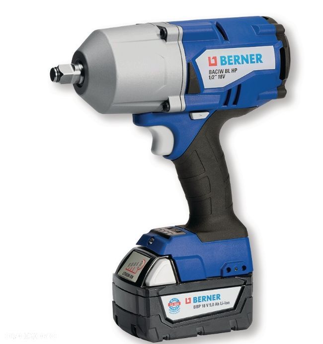 Klucz udarowy 1/2" bezszczotkowy 18 V, Berner