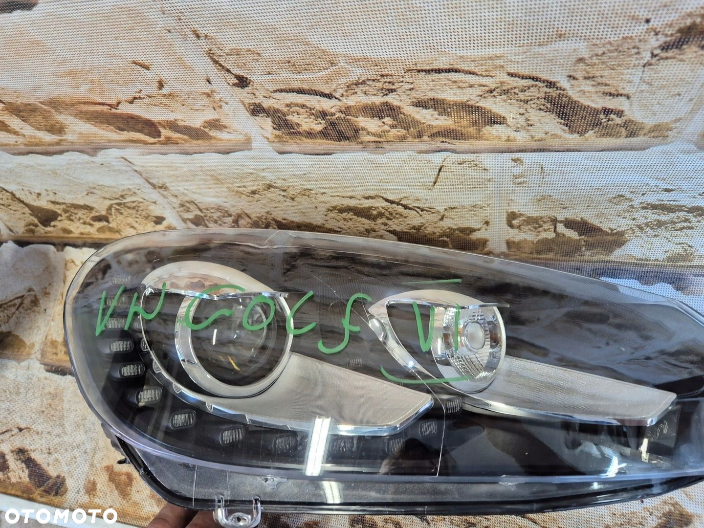vw golf 6 VI 5k1941754b lampa xenon skrętny led prawa europa - 3