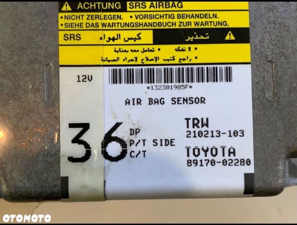89170-02280 moduł sensor airbag Toyota corolla e12 poduszki powietrznej - 5