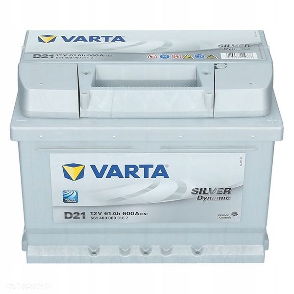 Akumulator Varta D21 12V 61Ah Silver Dynamic P - 14,3 kg - 2